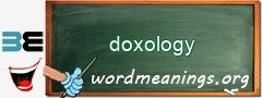 WordMeaning blackboard for doxology